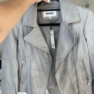 BB Dakota gray leather jacket brand new with tags